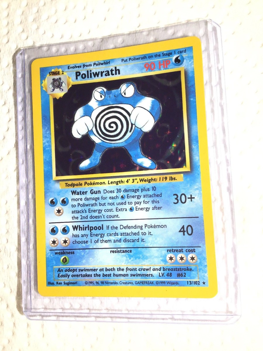 ポケモンカードゲーム Pokemon Poliwrath Holo 13/102 Base Set POLIWRATH - 13/102 - Base Set - Holo - Pokemon Card - Lightly