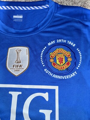 Ronaldo #7 UCL Manchester United 2008/2009 Blue Away Long sleeve