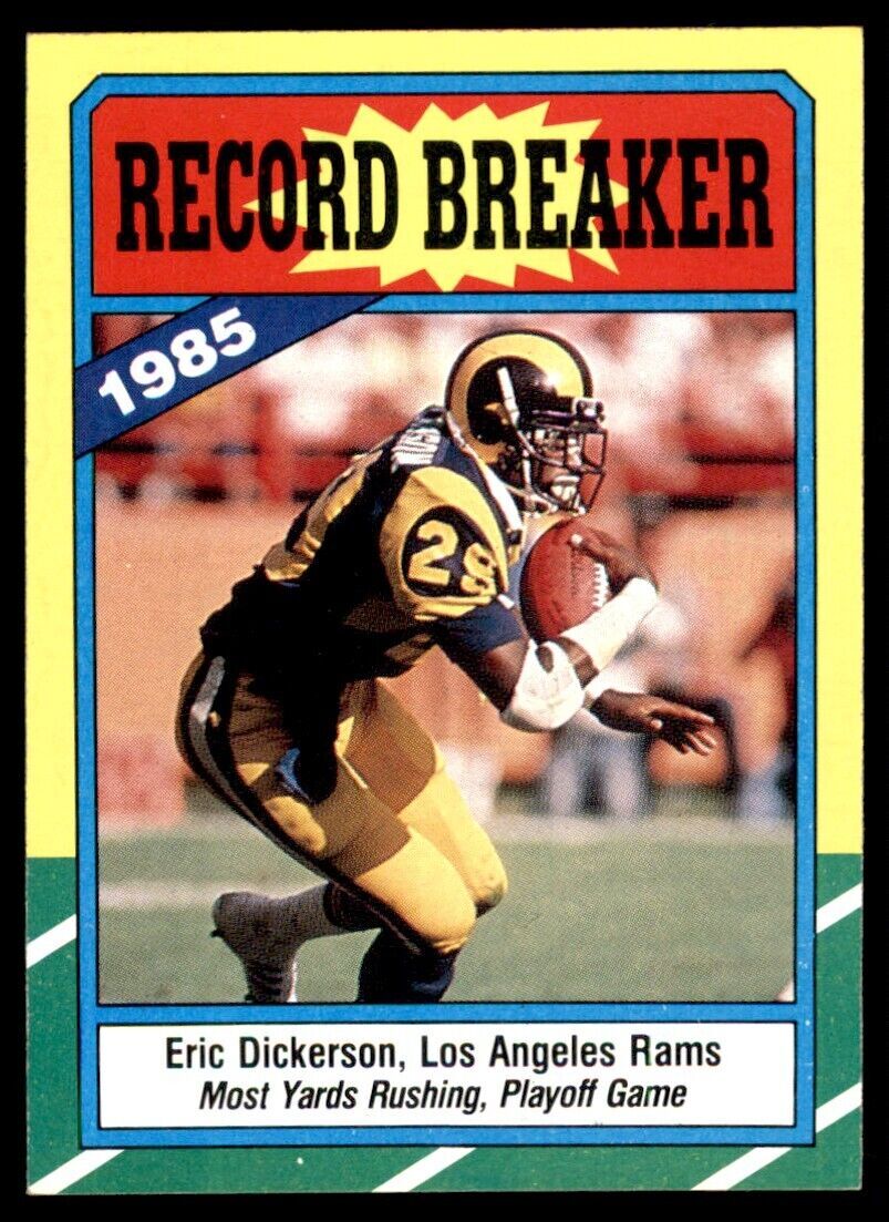 1986 Topps Eric Dickerson Los Angeles Rams #2