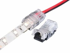 2x LED Stripe 2 Pin Verbinder Connector für Strip 8/10 mm IP65 Wasserdicht