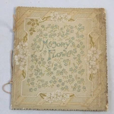 Memory Flowers Ellig Walton 1890's Lithographic Printed in Munich 6x5 inches