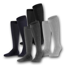 PACK CALZETTONI DA UOMO ALTI AL GINOCCHIO IN CALDO COTONE TINTA UNITA MOD.M968-1