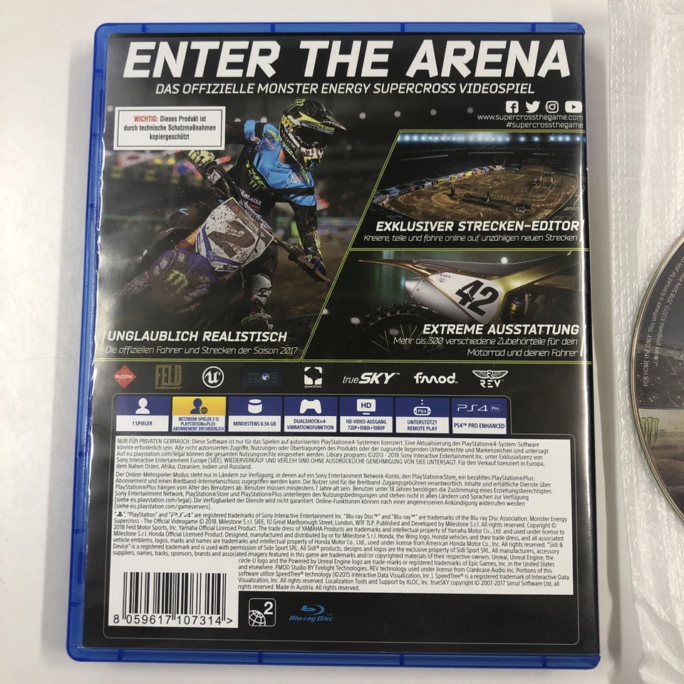 course monster energy motocross supercross playstation 4 PS4 PS5 NOE, photo 2 sur 2