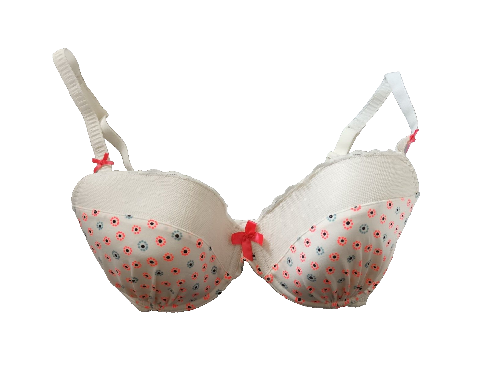 Marks & Spencer 32DD Cream Mix Patterned Underwired Evenly Padded Plunge Bra