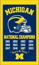 Wincraft Michigan Wolverines 3x5 Foot Deluxe Flag - Officially Licensed NCAA Team Banner