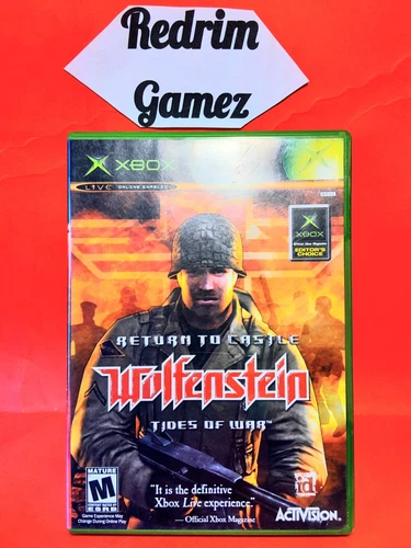 Return To Castle Wolfenstein COMPLETE Black Label Original XBOX Video Games