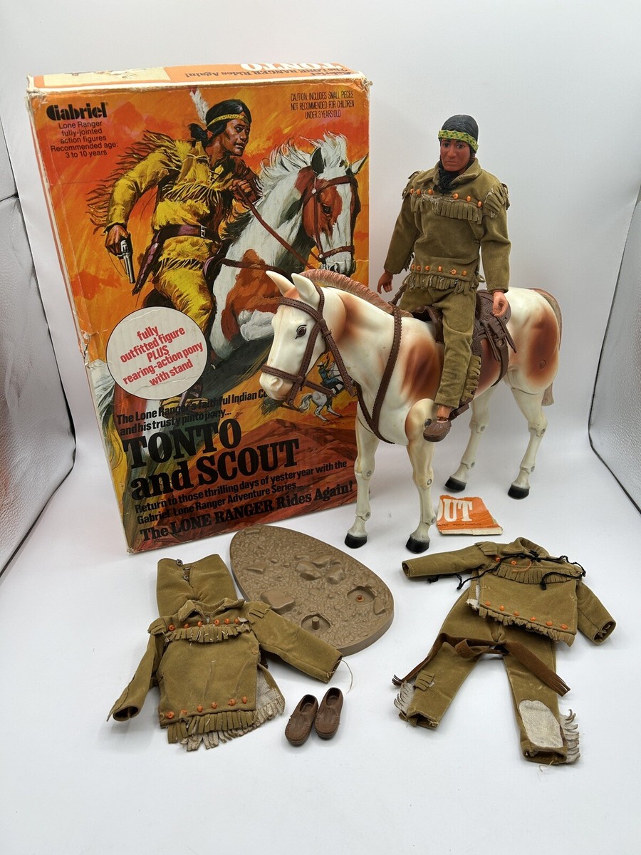 玩具：【ローンレンジャー】馬２体（1973年 GABRIEL社） 00018 『【ローンレンジャー】トントの愛馬スコット』（1973年
