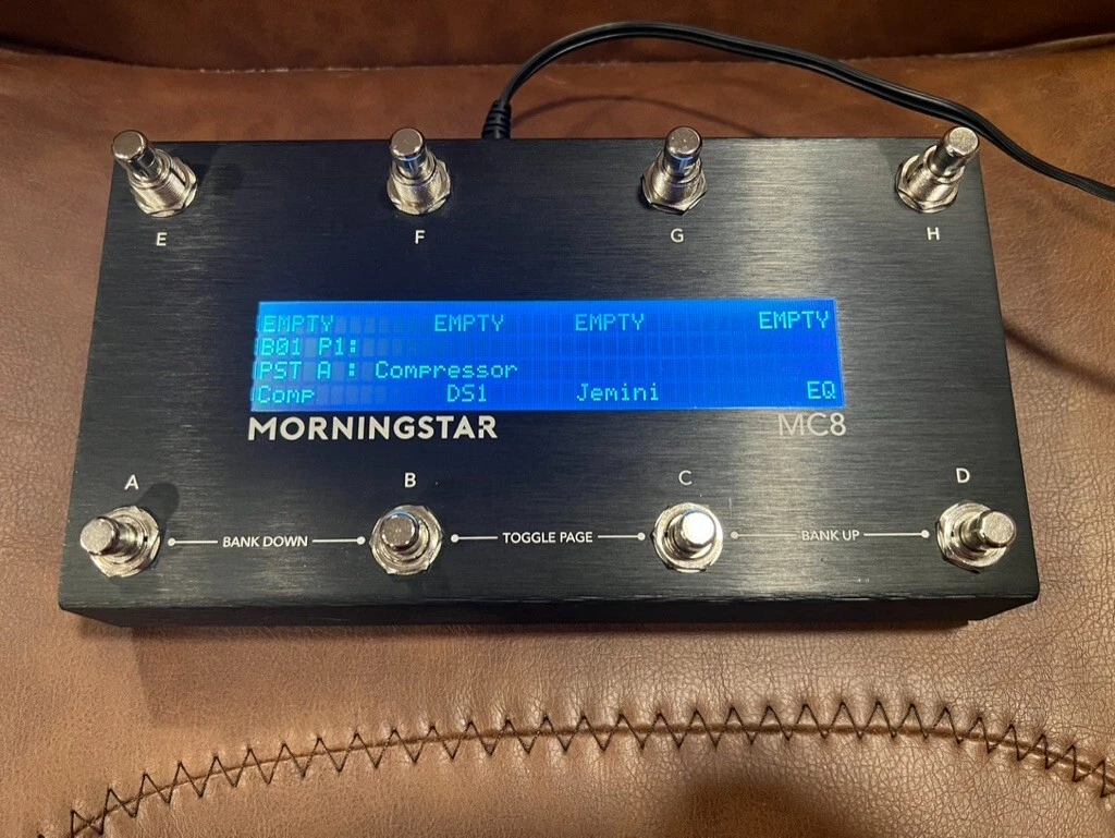 Morningstar MC8 Midi controller pedal w/Rockboard midi cable Excellent shape
