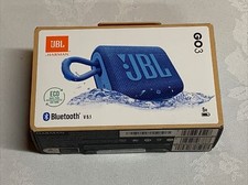 JBL Go 3 Eco Portable Waterproof Bluetooth Speaker - Ocean Blue - 5 hours - NEW