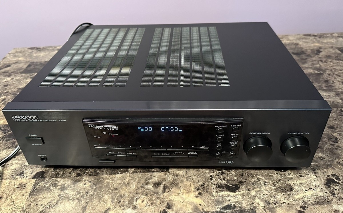 Kenwood Audio Video Surround Sound Receiver 105VR Tested Working