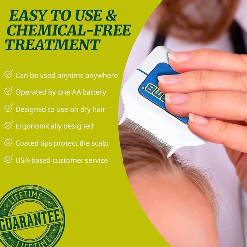 RobiComb Electric Head Lice Comb | Lice & Eggs Zapping Tool - Picture 6 of 7