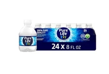 Pure Life Purified Water Bottles, 24 Pack - Still Bottled Water Enhanced with Mi