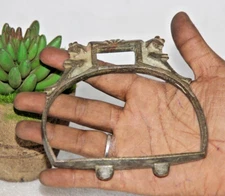 Vintage Brass Handcrafted Nickle Plated Dunnett Horse Footrest/Stirrups