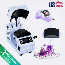 Easy 2 in 1 Blue Cap Heat Press Machine For Hats and Sublimation Projects USA