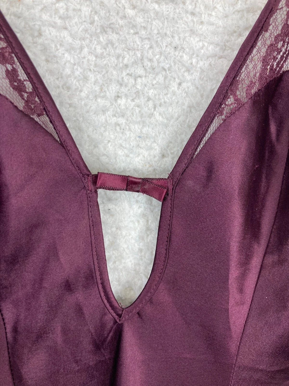 UNDERCOVER Abito da notte Victoria’s Secret Coquette taglia XS viola pizzo raso reggicalze