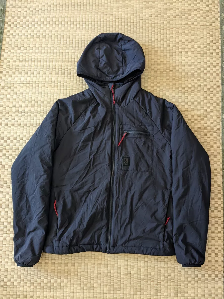 Topo Designs Puffer Hoodie Jacket Lightweight Black Women s Size XS