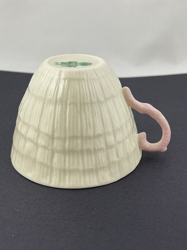 BELLEEK LIMPET PINK FLAT CUP – MINT - Picture 9 of 14