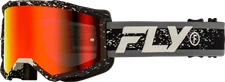 FLY RACING Zone Goggle Black/Grey W/ Red Mirror/Smoke Lens 37-51524