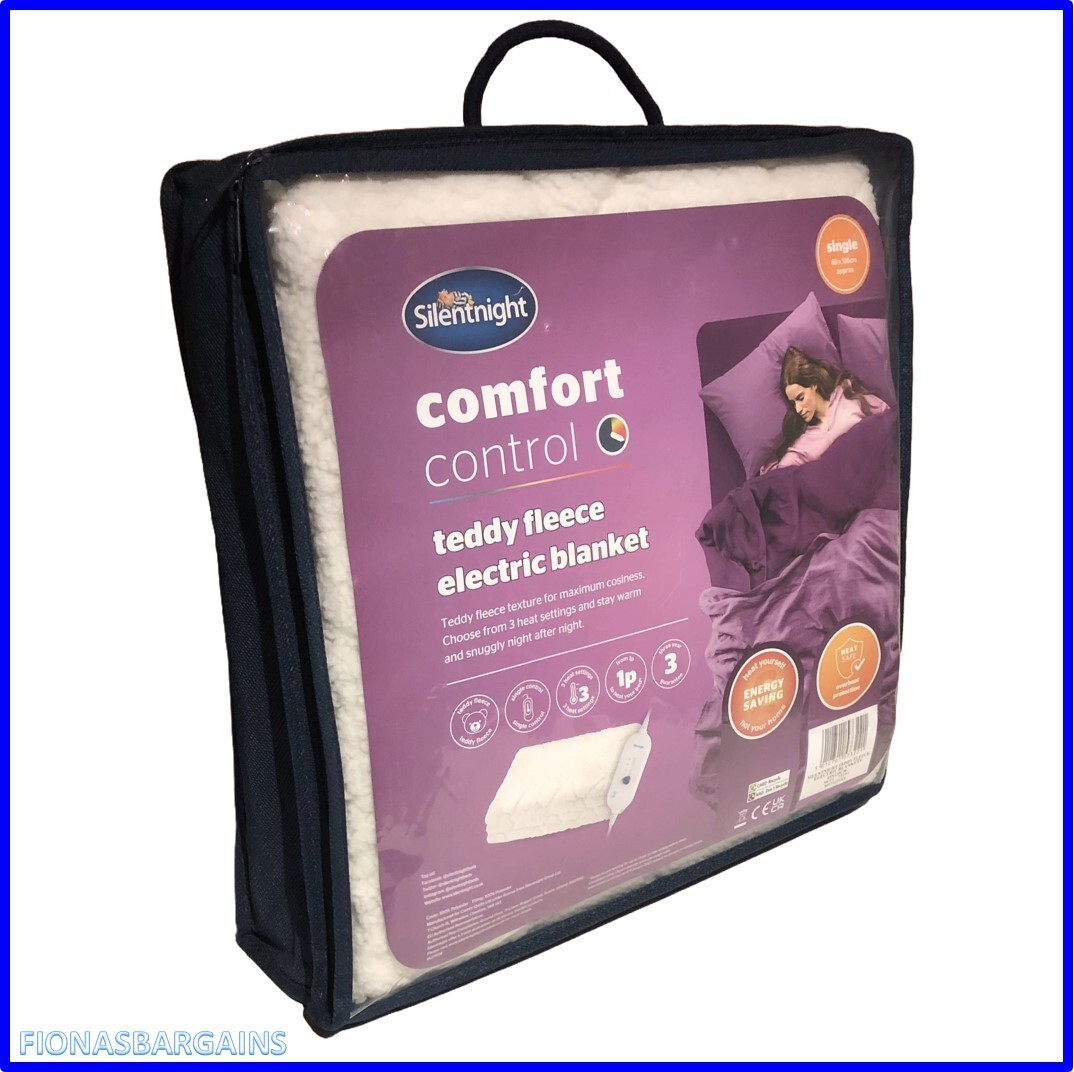 Silentnight Comfort Control Teddy Fleece Electric Blanket Single eBay