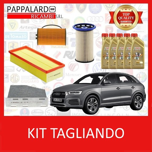 KIT TAGLIANDO FILTRI + 5 LT OLIO CASTROL 5W30 AUDI Q3 2.0 TDI DAL - Foto 3