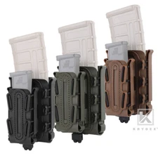 KRYDEX Soft Shell Magazine Pouch for 5.56mm 7.62mm & 9mm Pistol Mag Molle Clip