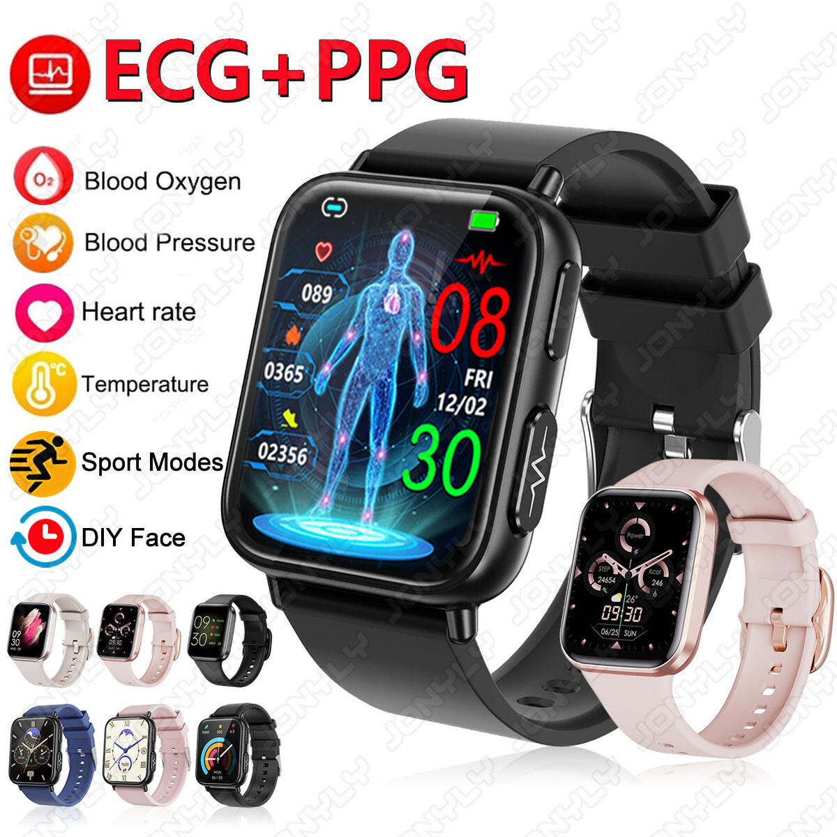 Smart Watches for Men Women Bluetooth Heart Rate Monitor Activity