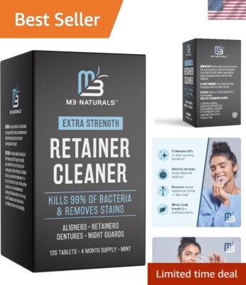 All-in-One Cleaner for Dentures, Retainers & Aligners - 120 Tablets Mint Fresh