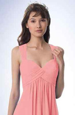 Bill Levkoff Bridesmaid Dress 984 Prom Wedding Long Gown Sleeveless Chiffon NEW