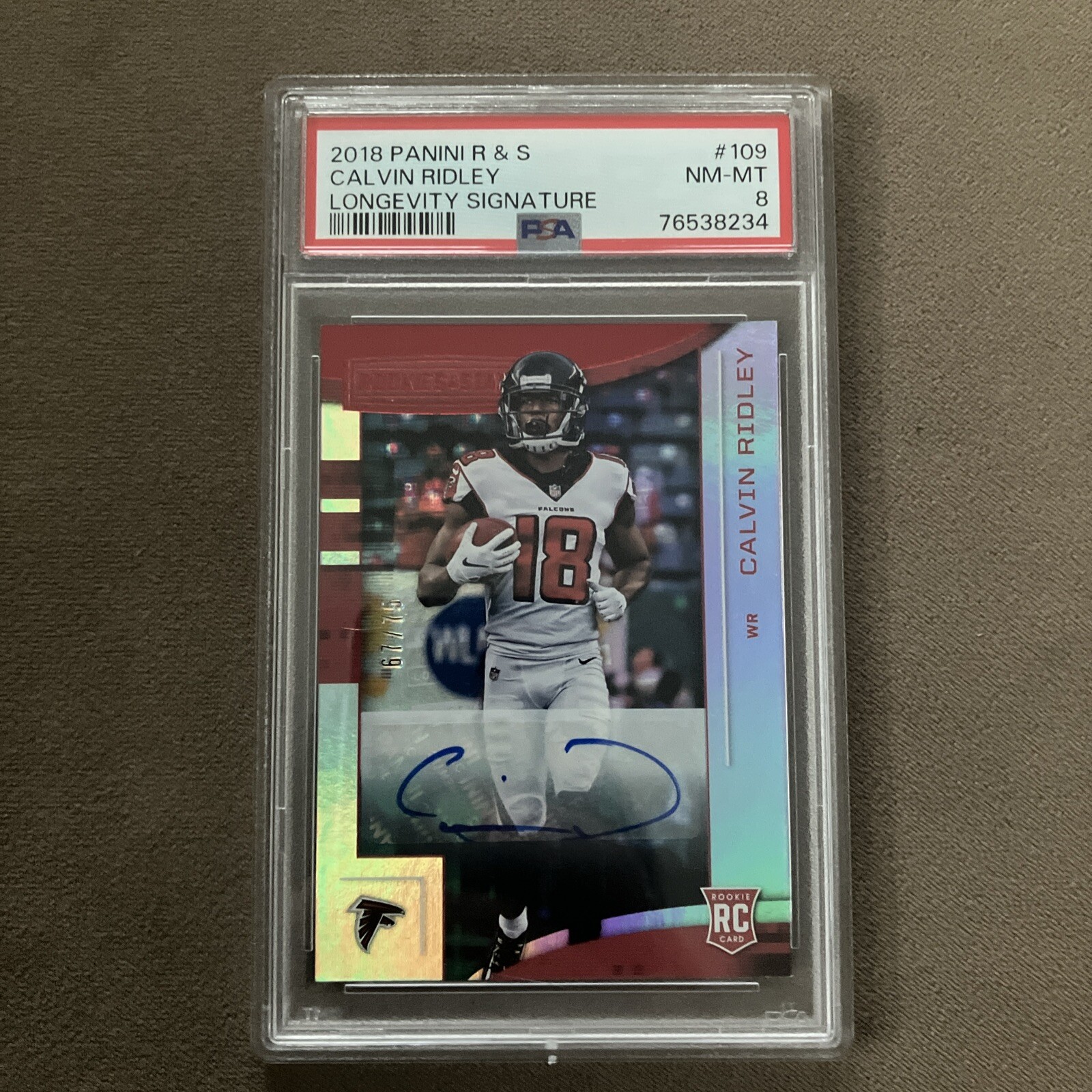 Calvin Ridley Panini Rookies & Stars #109 Longevity Signature