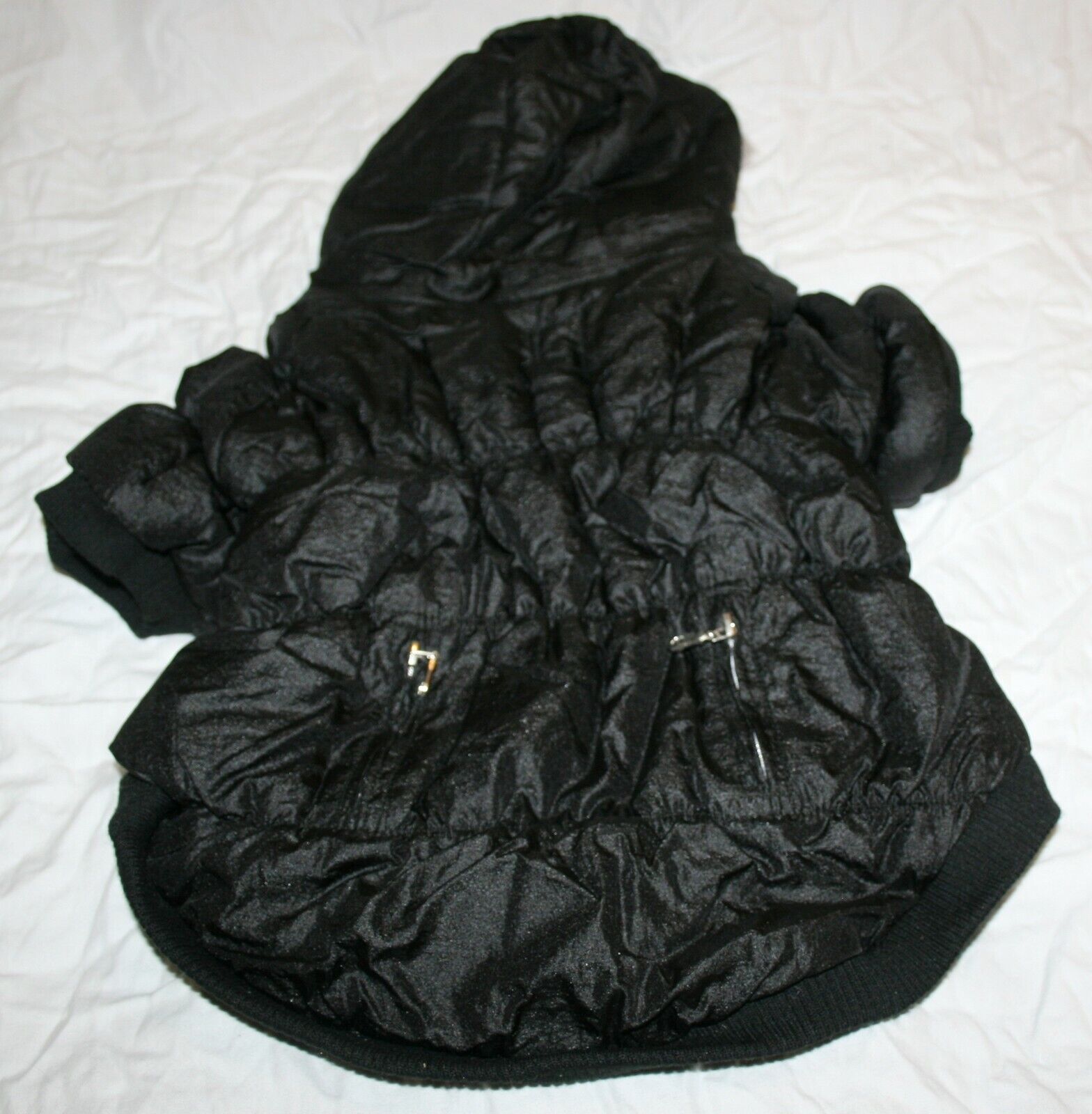 Pet Life Fleece Lined Padded Dog Parka Coat Jacket w/Removable Hood - Large