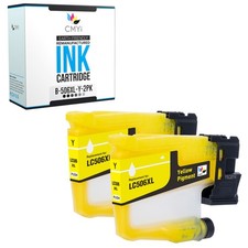 2-Pack Compatible LC506XLY Ink Cartridges fit Brother INKvestment MFC-J4555DW
