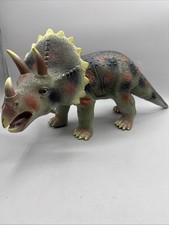 Toys R Us Maidenhead TRICERATOPS Dinosaur Large Rubber Figure Toy 17"