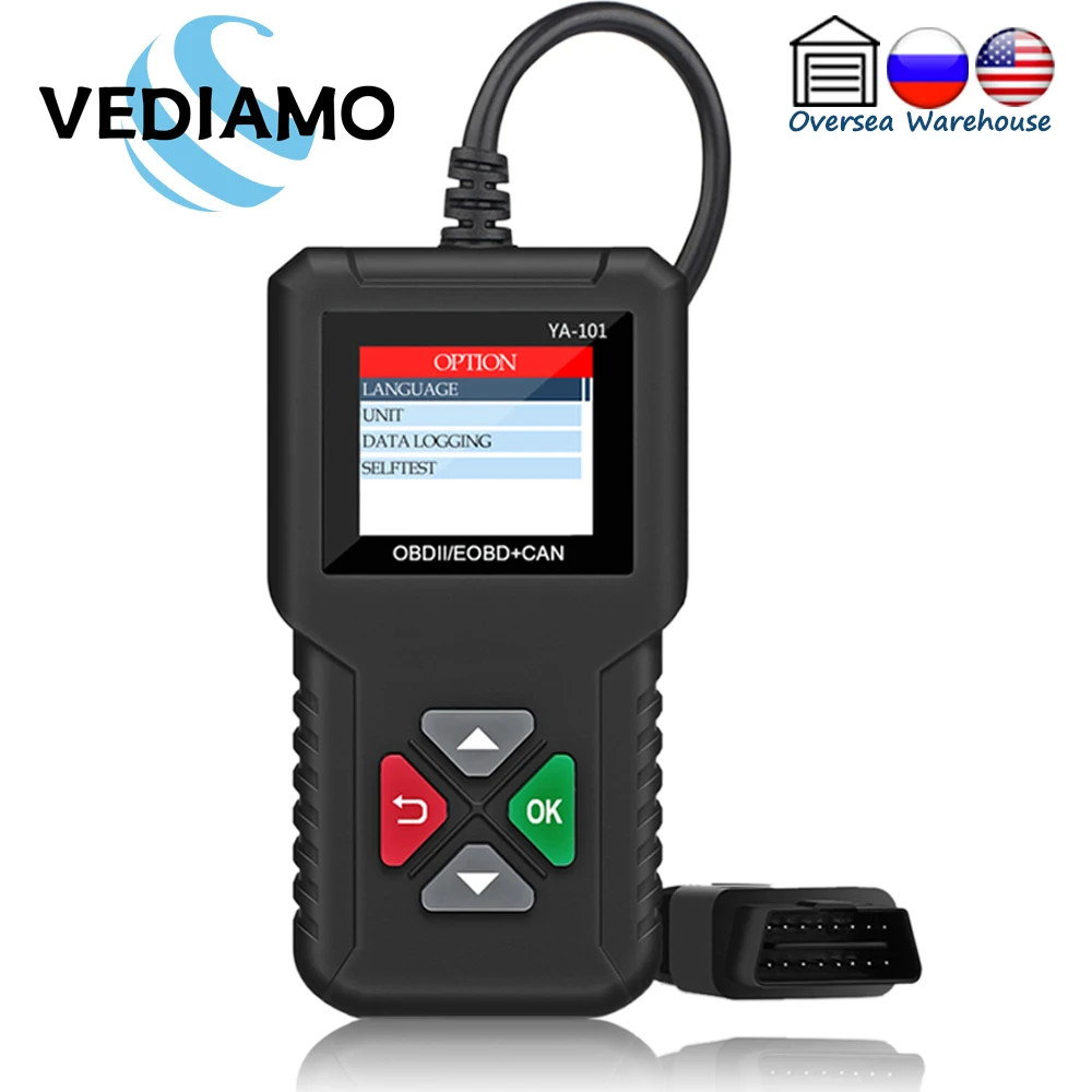 YA101 OBD2 Scanner - Read & Clear Engine Codes Easily Check Engine Light-image