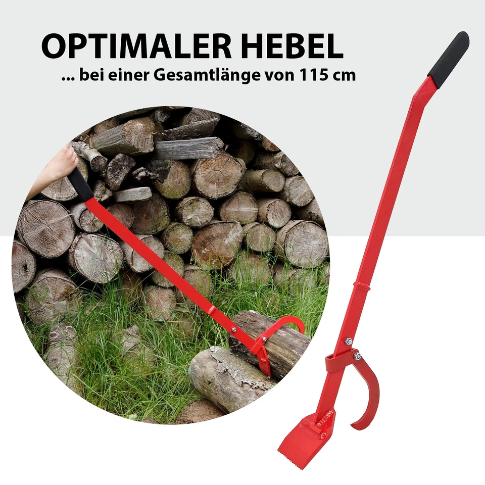 Fällheber Fällhilfe Wendehilfe mit Wendehaken Stahl 115 cm lang Zahnplatte 10 cm - Bild 4 von 4