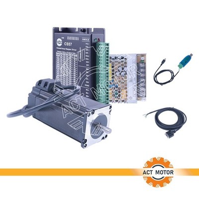1Axis Nema23 Closed Loop StepperMotor 4A 2,1Nm & Treiber CS57 & 24V 100WNetzteil