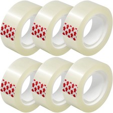 6 Rolls Transparent Tape Refills, Clear Tape, Hand Tearable, 3/4 x 1000 Inche...
