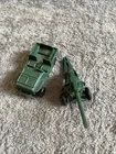 Vintage Marx Toys Navarone Playset U.S. Jeep & Cannon USA Blue Green