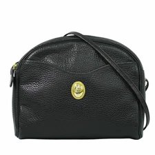 Christian Dior Leather Shoulder Bag Pochette Black Bag Used from JAPAN