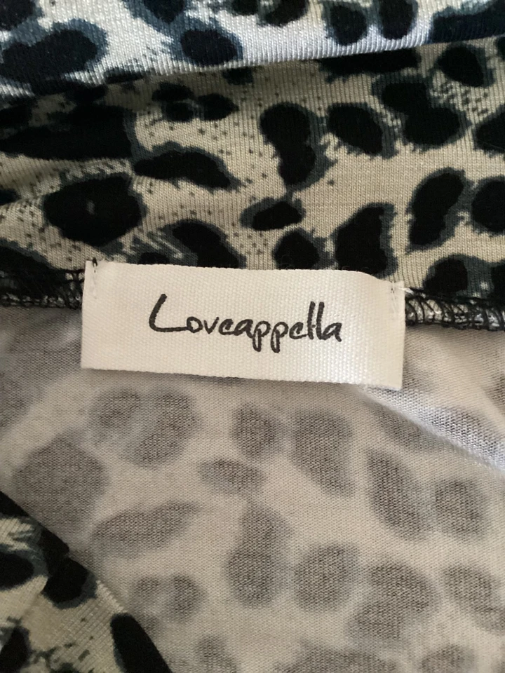 Loveappella Maxi Falda Leopardo Blanco y Negro, Talla Grande Foto 3 de 4