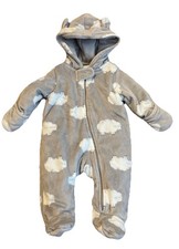 Traje de nieve Carters gris oveja polar bebé banderín talla 3 meses unisex