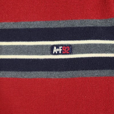 Vintage Abercrombie Fitch Sweater Pullover V Neck Y2K Sz XL Red