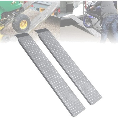 Acxin Verzinkte Auffahrrampen   2er Set, 400kg Tragkraft, Rutschfest & Leicht...