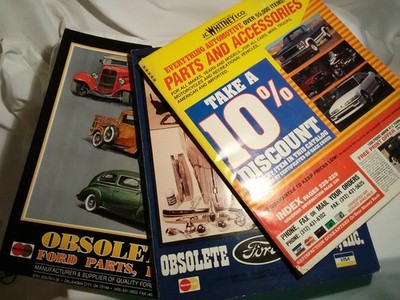 2 Obsolete Ford Parts Catalogs & 1 J.C. Whitney and Co. ''Everything Automotive''