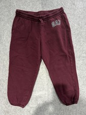 Gap Womens Classic Logo Fleece Joggers Burgun...
