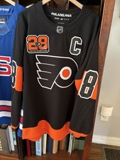 Claude Giroux Flyers Alt Black Jersey Numbers Adidas 52 Large 1000 Games Patch