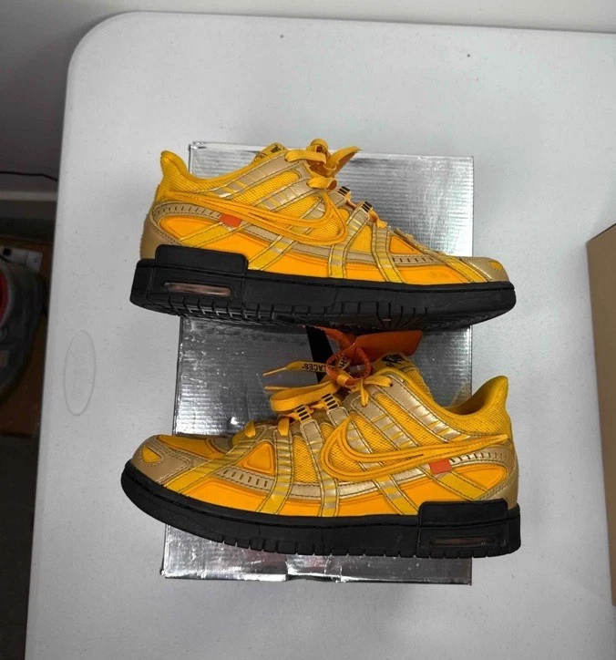 Nike Off-White x Air Rubber Dunk University Gold for Sale