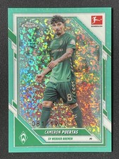 Cameron Puertas 2025-26 Topps Chrome Bundesliga Aqua Mini-Diamond Base /199 #15