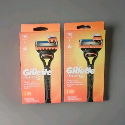 Lott of 2 NEW IN BOX GILLETTTE FUSION 5 MEN'S RAZOR (1 RAZOR & 1 CARTRIDGE) each