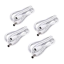 4pcs/pack2m/6.56ft White 5.5mm x 2.5mm DC Plug Extension Cable Extension Cable 