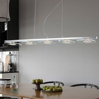 Pendellampe HäNgeleuchte Esszimmerlampe Pendelleuchte Chrom Glas Led H 150 Cm